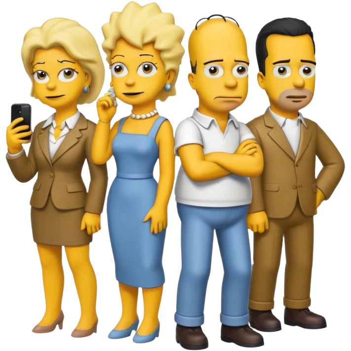 the simpsons, different characters. emoji