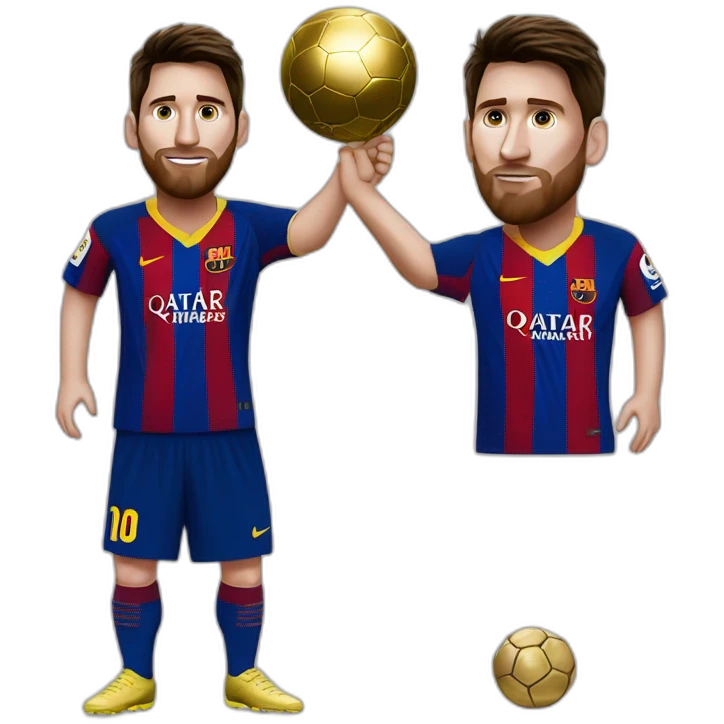 messi et le ballon d'or emoji
