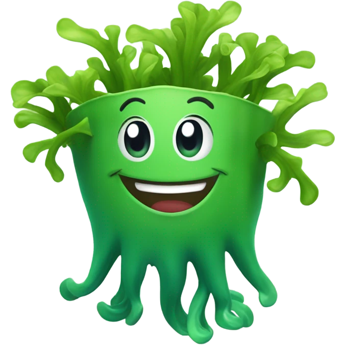 Happy seaweed emoji