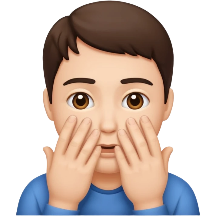 Une main qui tire les joues mais juste la main emoji