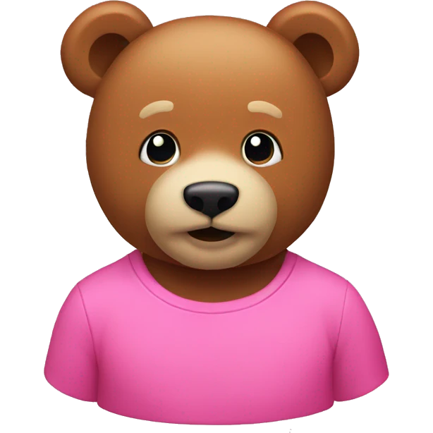 Urso rosa pink emoji