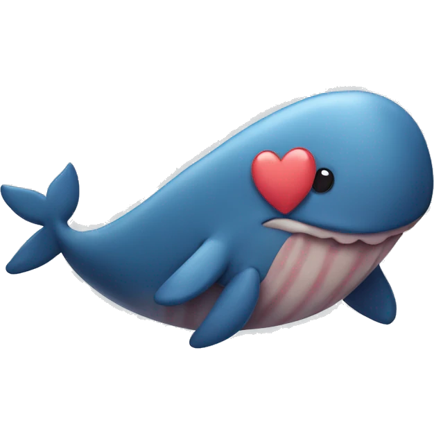 blue whale emoji  hold heart 🐳 emoji
