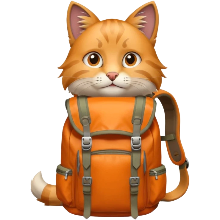backpacked mountain cat emoji