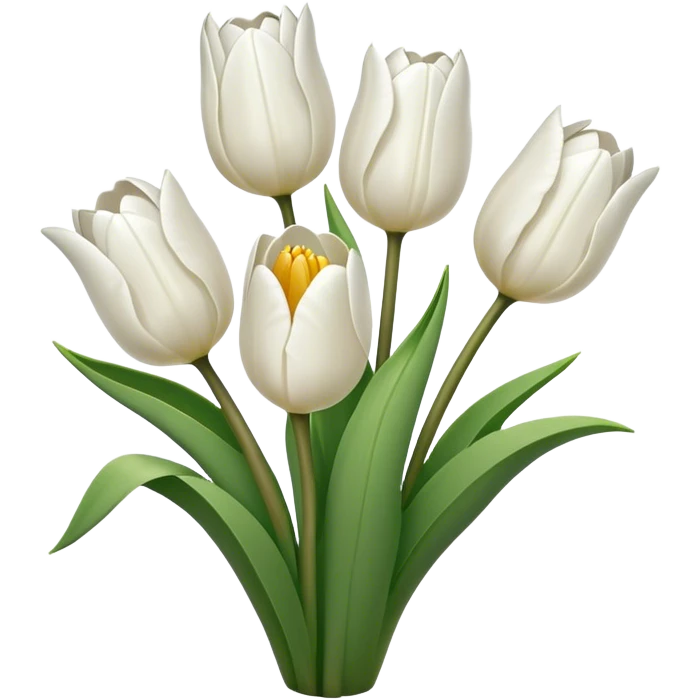 white tulips emoji