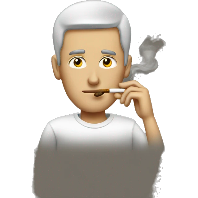 Guy smoking emoji