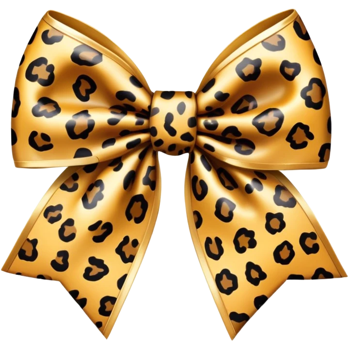 Leopard print bow emoji