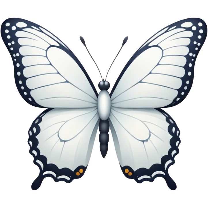 white butterfly flying in snow emoji