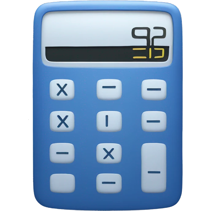 blue calculator emoji