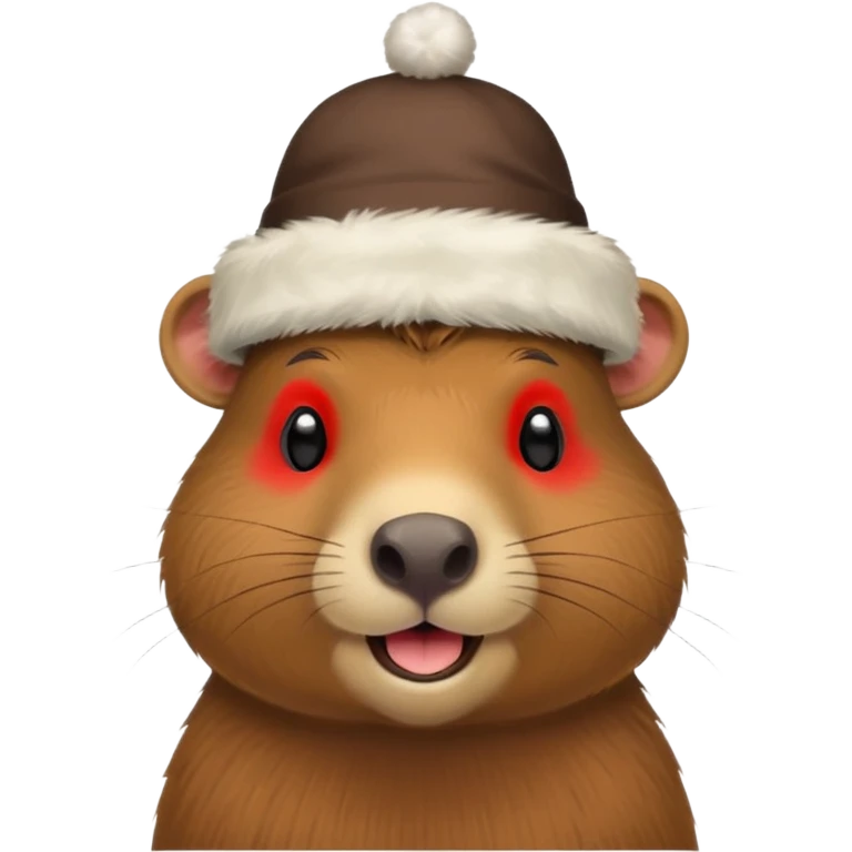 a capybara in a New Year's hat emoji