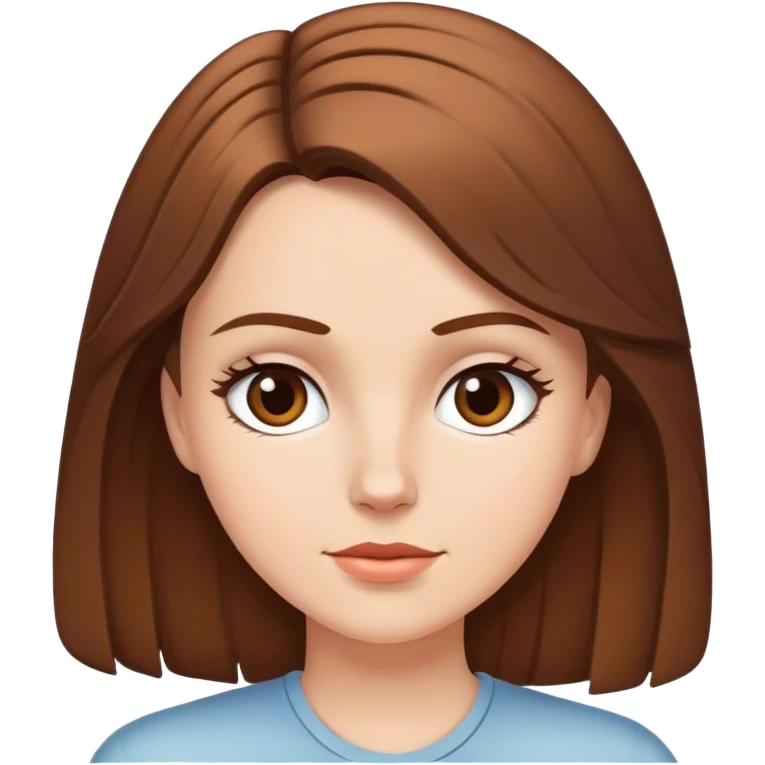 white girl with her brown hair to the side  emoji