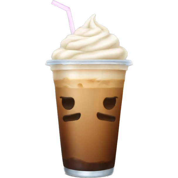 Iced coffee with cream  emoji
