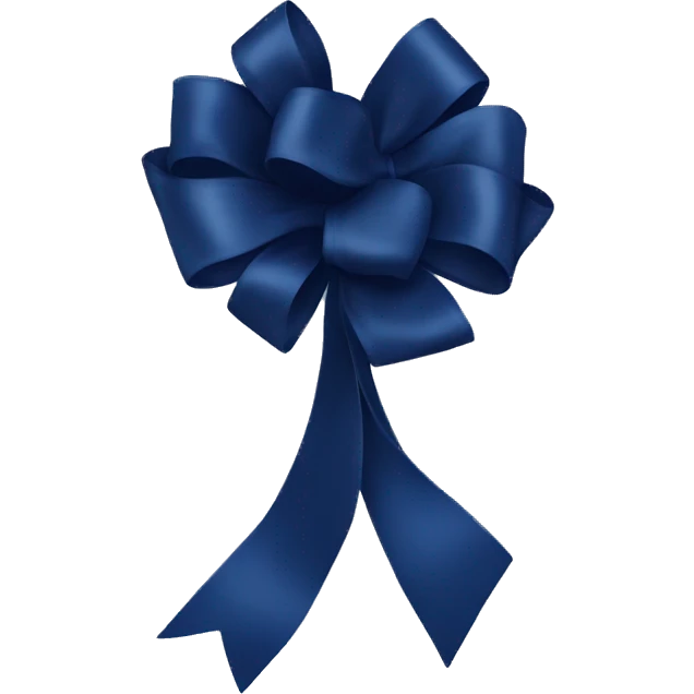 Navy blue bow  emoji