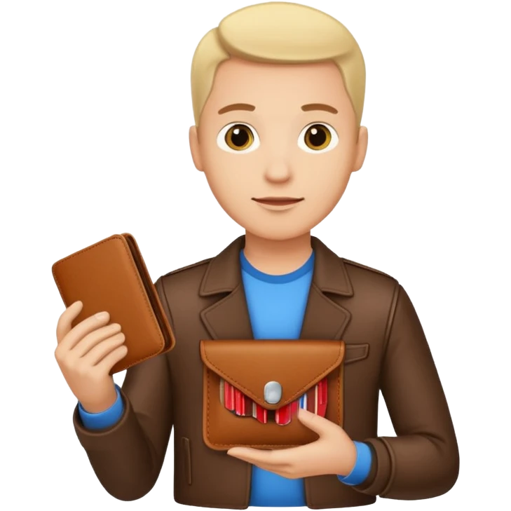 ligth man with wallet in hand emoji