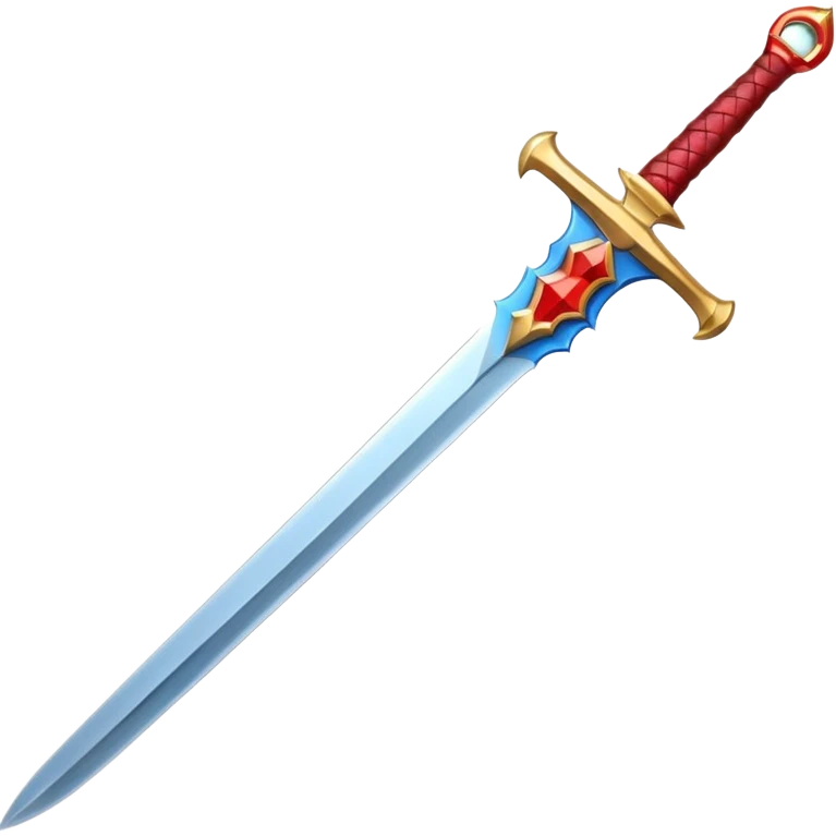 red Piercer — white blade + azure grip, Royal Sword. emoji