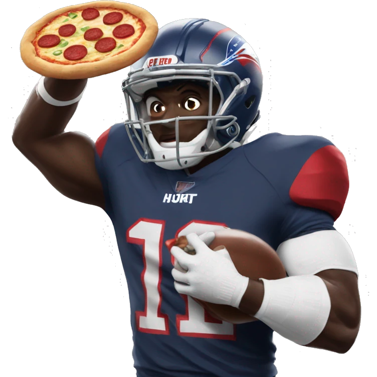 dk metcalf catching a ball and eating pizza hut emoji