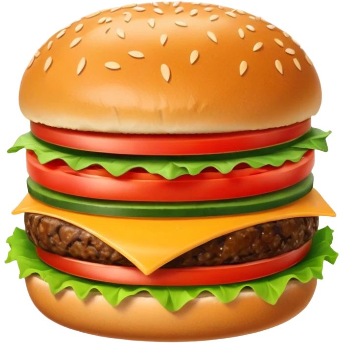 Cheese and tomato and vegetables Burger no beef  emoji