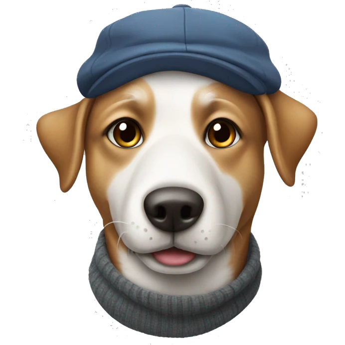 Hund mit Mütze  emoji