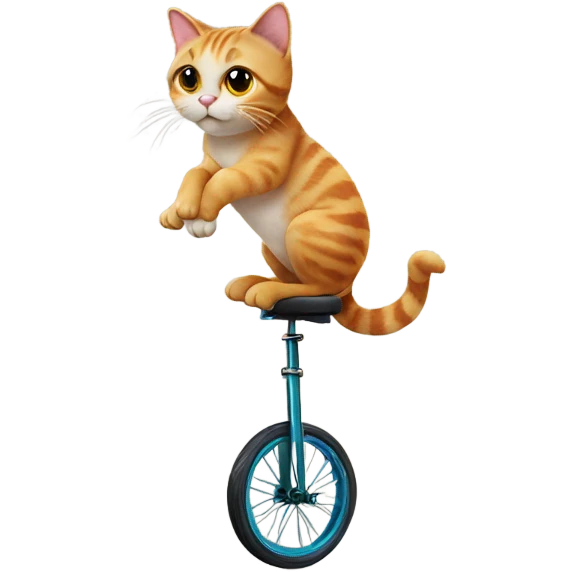 Cat on a unicycle emoji