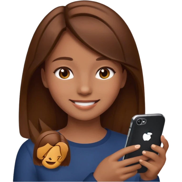 girl look at phone emoji