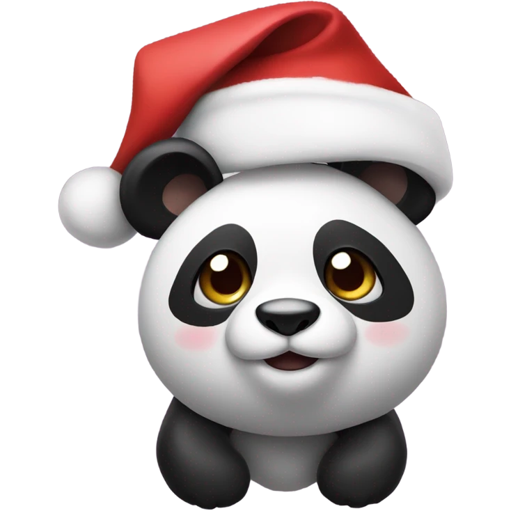 Panda with a Santa hat  emoji