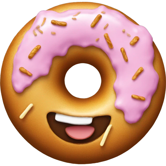 number 1 with donut texture emoji
