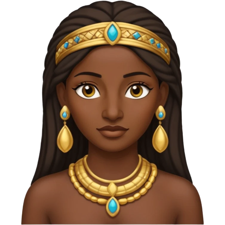 ancient Mesopotamian woman with earrring emoji