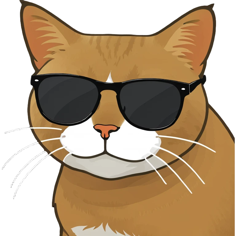 Cat with sunglasses emoji
