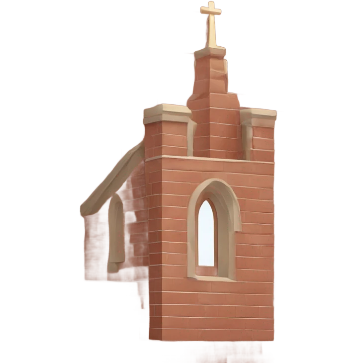 Red brick LDS church emoji