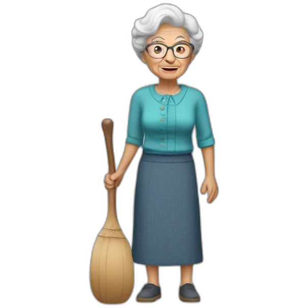 Granny avec une batte emoji