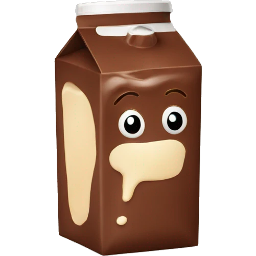 Chocolate milk in a box emoji