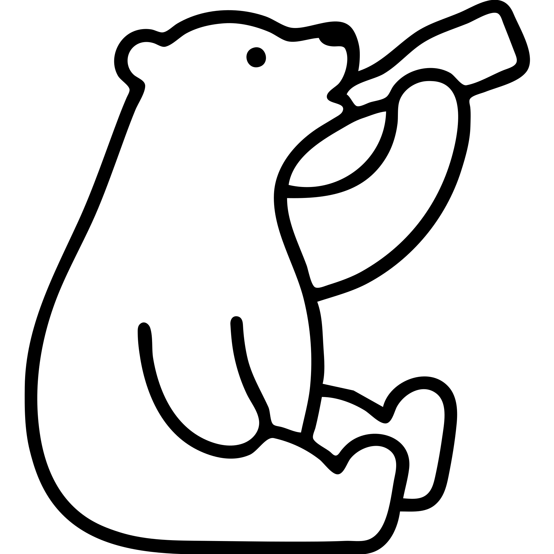 white polar bear drinking Coke, outlined icon emoji