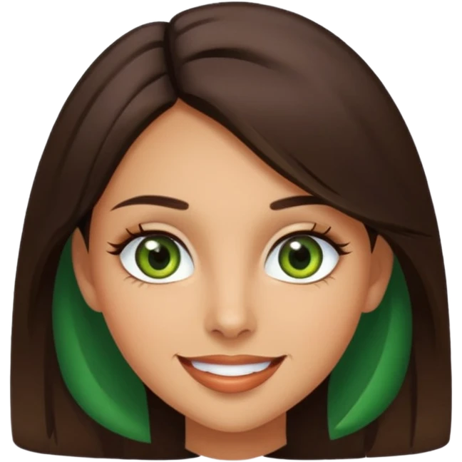 Veneers smile lips brunette girl green eyes  emoji