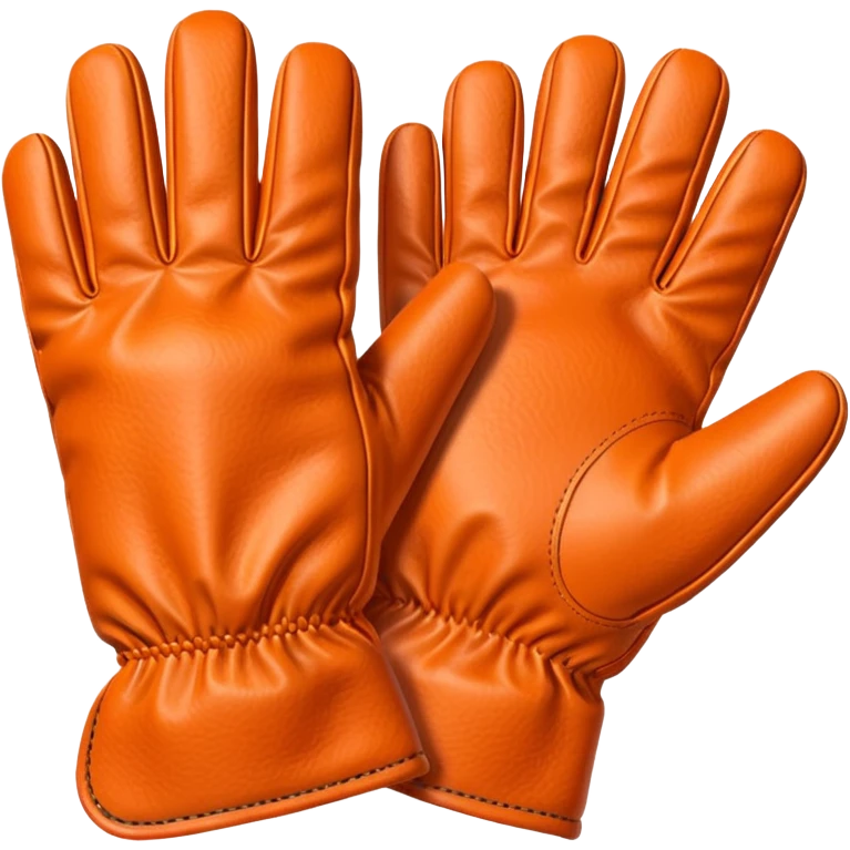 gloves: orange color emoji