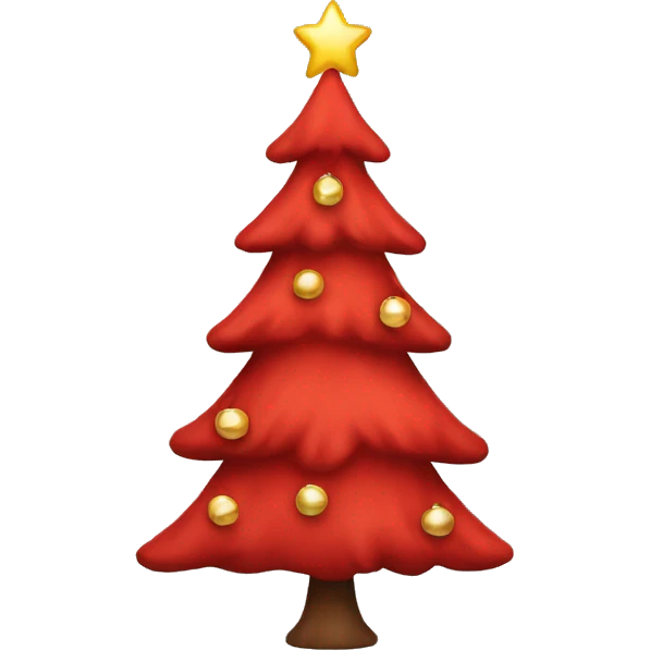 Red Christmas tree emoji