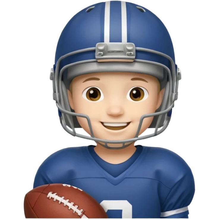 child with football helmet emoji