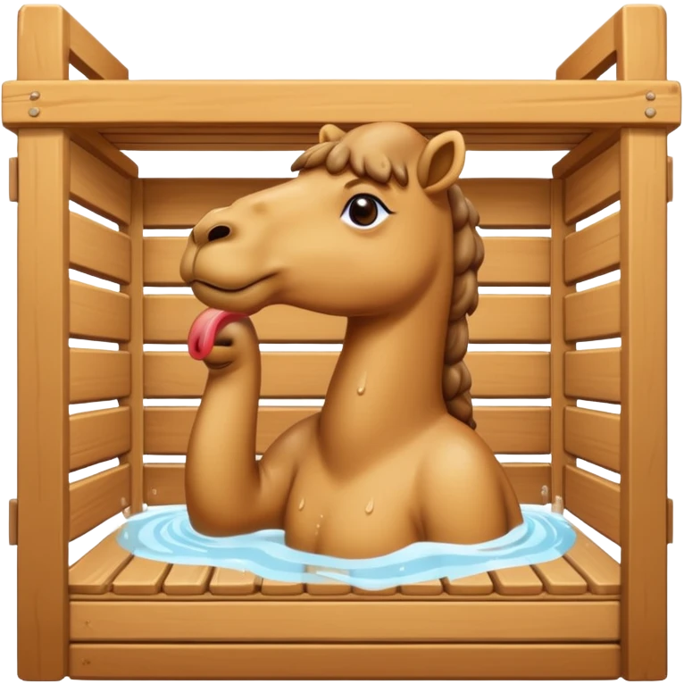 Camel in sauna hot emoji