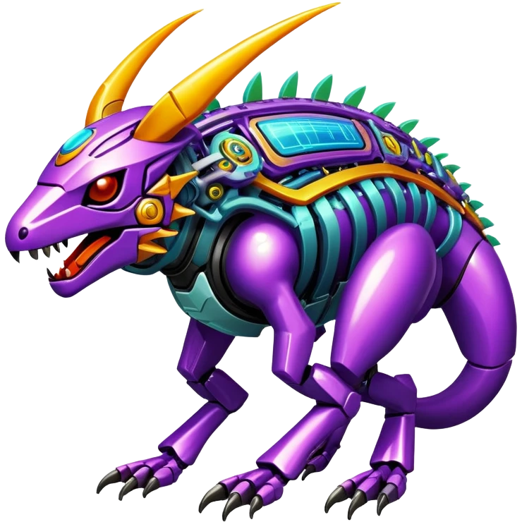  exotic tropical cyber-Protogen-Fakémon-Vernid-creature (full body) emoji