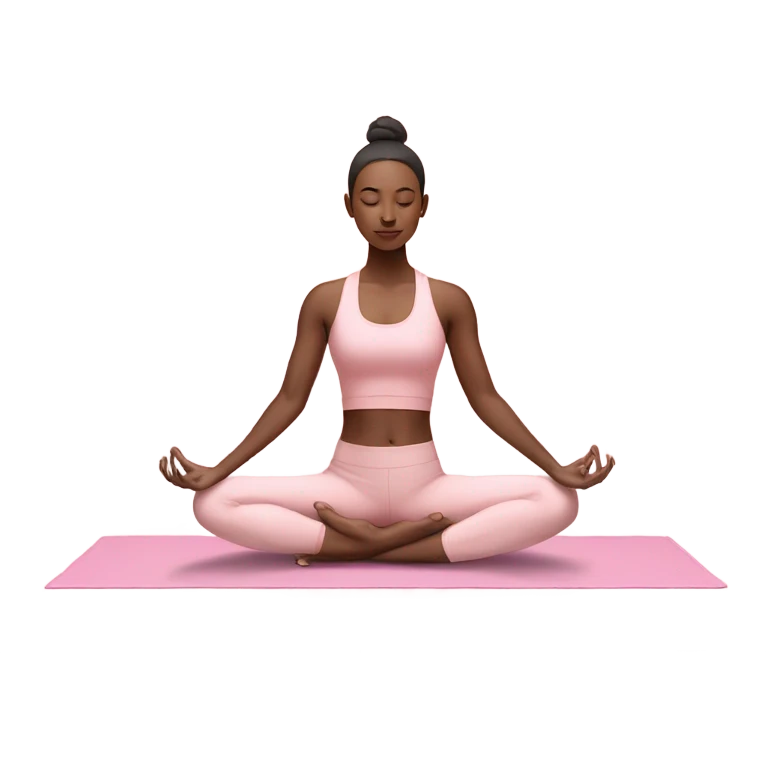pastel pink yoga emoji