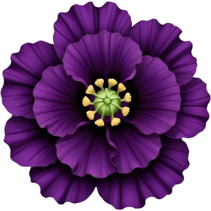 black hollyhock flower emoji