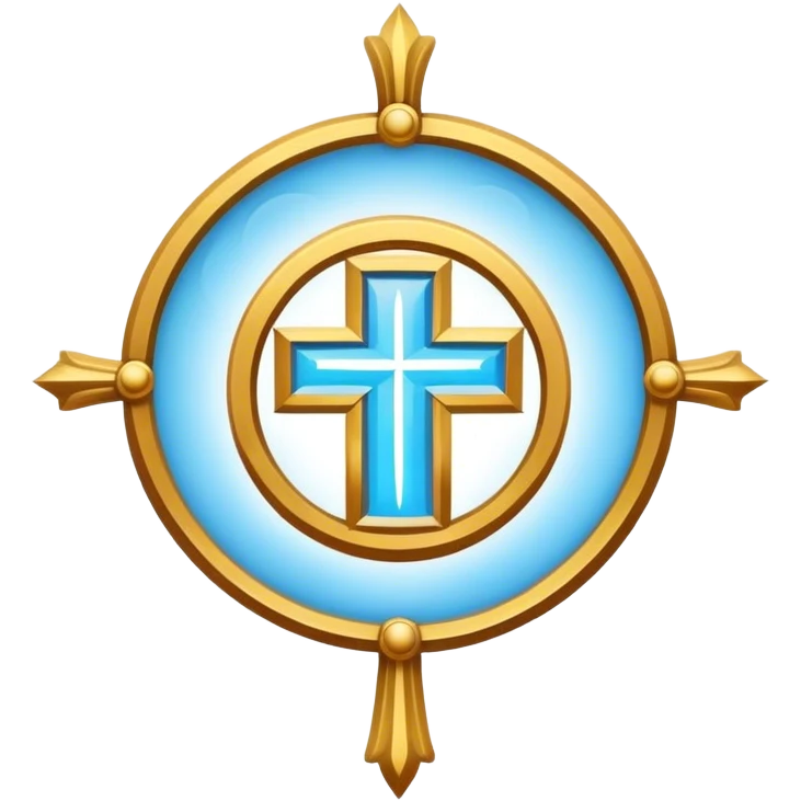 Apostle's emblem with a touch of light blue holy emoji