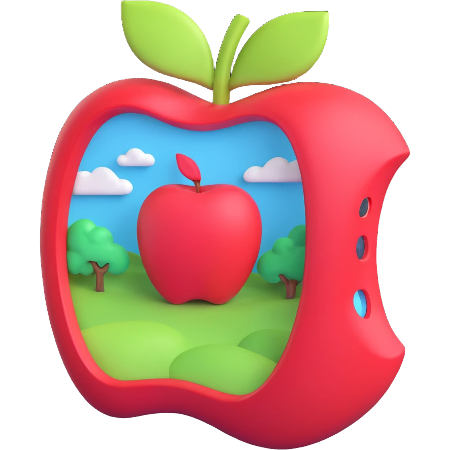 3D surreal iPad device, Apple-inspired, isolated, no accessories, no background emoji