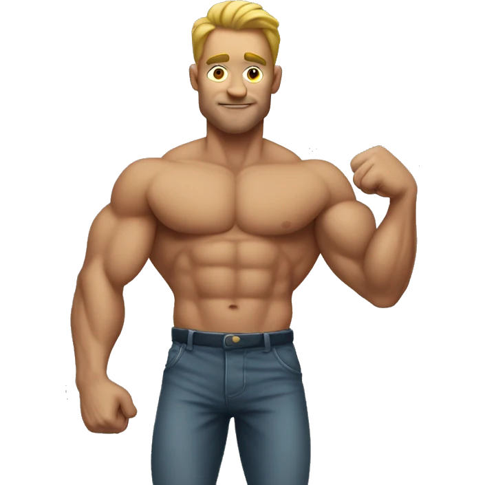 man flexing emoji