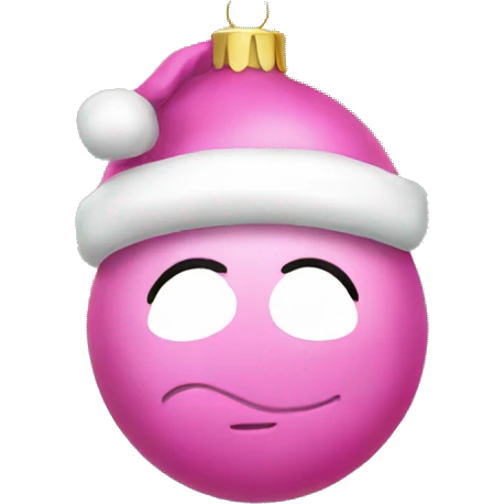 Pink Christmas ornament  emoji