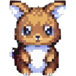 small animal in pixel art style emoji