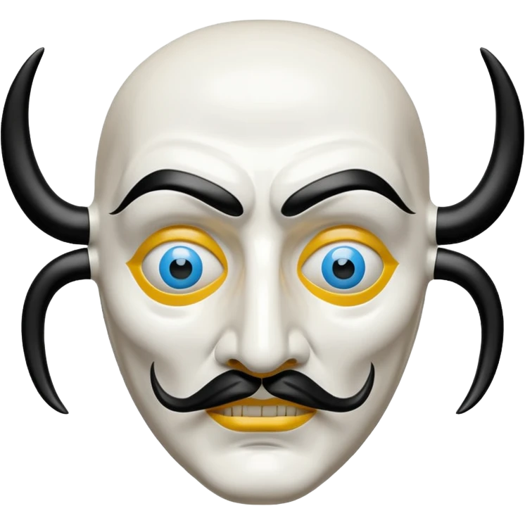 Money Heist, Dali mask (white), realistic emoji