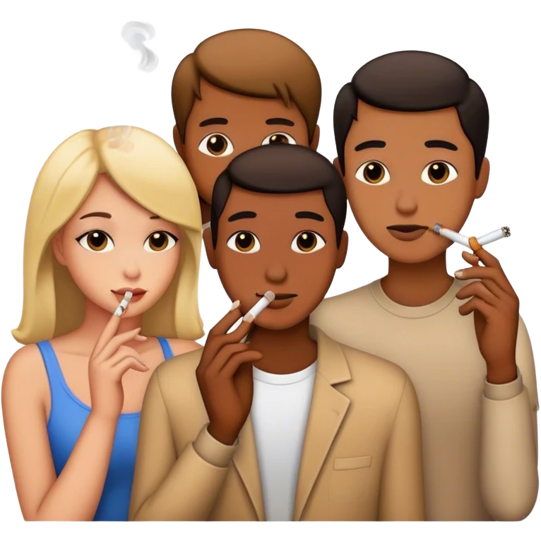 Smoking with friends  emoji