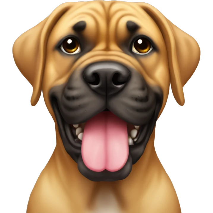 boerboel with a bow emoji