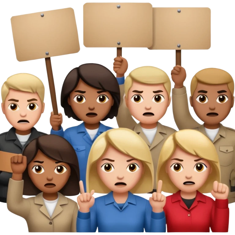 people staging a demonstration emoji