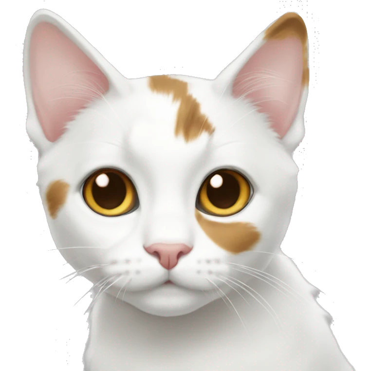Mostly white calico  emoji