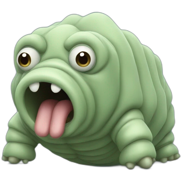 Tardigrade that looks scared because it did something wrong emoji